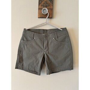 Kuhl Womens Size 6 Green Hiking Shorts Cotton Blend 6" Inseam